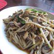 ごぼうときのこの甘辛炒め
