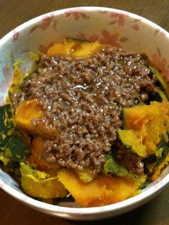 かぼちゃの豚そぼろ和え-レシピのメイン写真