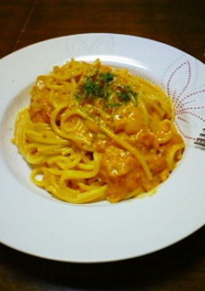 小エビとトマトのクリームパスタ-レシピのメイン写真