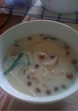 なめこと水菜のミルクスープ-レシピのメイン写真