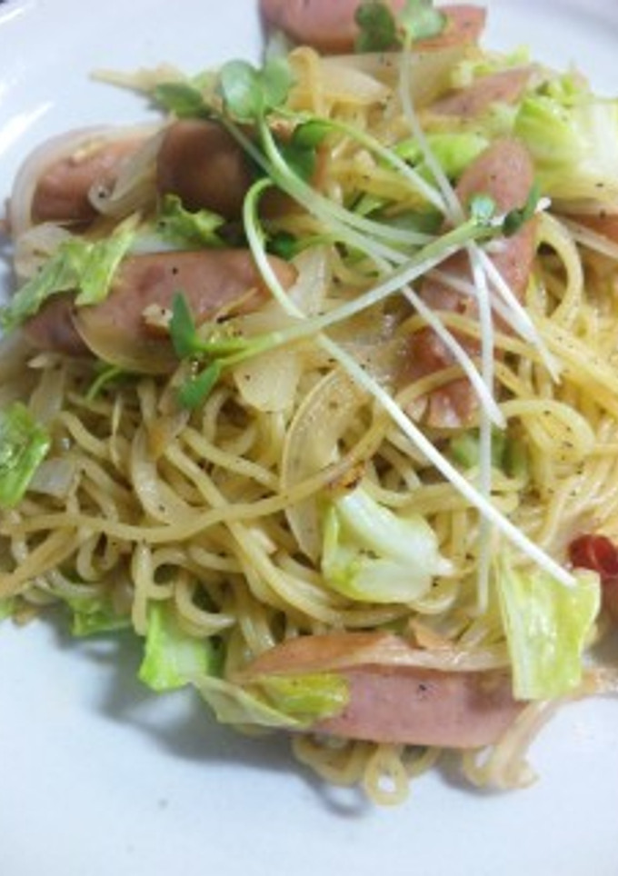 焼きそばで和風ペペロンチーノ風-レシピのメイン写真