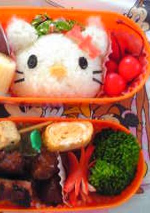 簡単★カワイイ★キティ♪キャラ弁-レシピのメイン写真