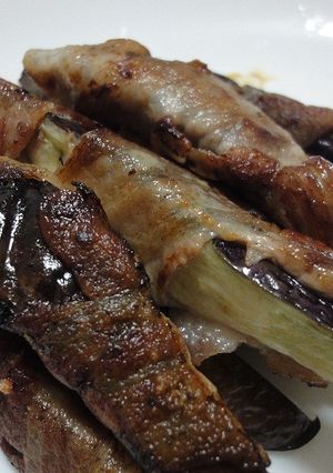 ご飯がすすむナスの豚肉巻き-レシピのメイン写真