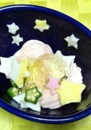 お客様に冷たいそうめん和風だしジュレ風-レシピのメイン写真