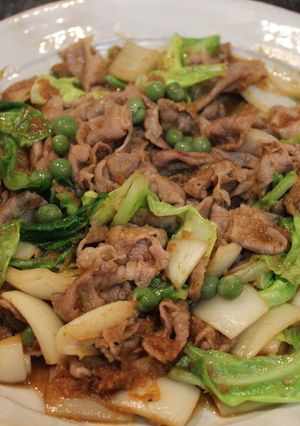 豚こまとキャベツの生姜焼き♪カレー風味-レシピのメイン写真