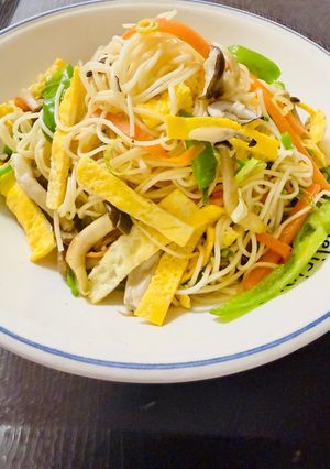 残った素麺で彩り五目麺-レシピのメイン写真