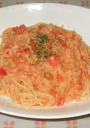 簡単美味✿トマトとカニのクリームパスタ✿-レシピのメイン写真