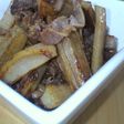 レンコンと牛肉の甘辛炒め