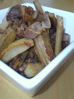 レンコンと牛肉の甘辛炒め-レシピのメイン写真