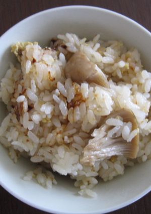 鰹の卵とあわび茸の炊き込み御飯-レシピのメイン写真