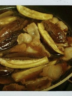 ▼簡単!豚肉となすの煮もの▼-レシピのメイン写真