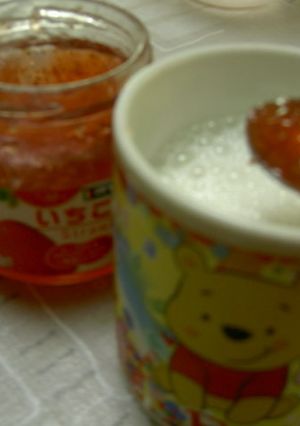 いちごジャムラテ♪-レシピのメイン写真