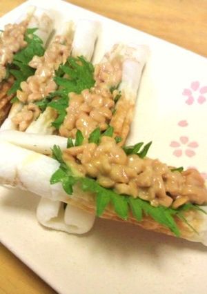 大葉が決め手っ♪　ちくわ納豆-レシピのメイン写真