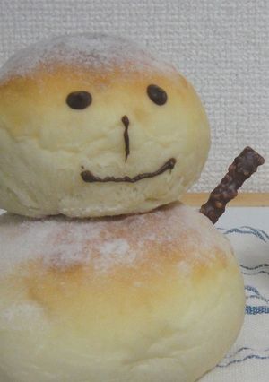 ゆきだるまパン-レシピのメイン写真