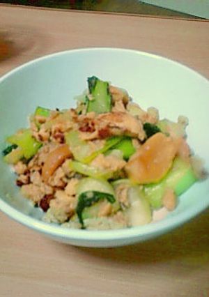 麩とチンゲン菜と木綿豆腐の炒め物-レシピのメイン写真