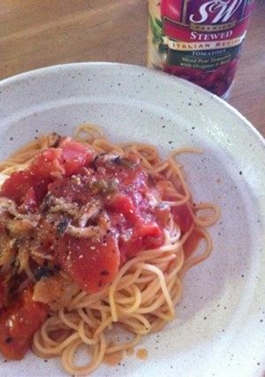 包丁要らず、本格トマトパスタ-レシピのメイン写真