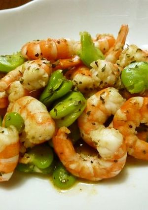 海老とそら豆のハーブソテー♪-レシピのメイン写真