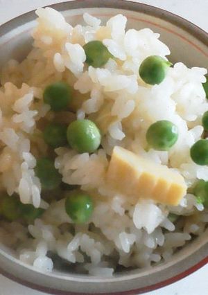 うすいえんどうで❂竹の子入り豆ごはん❂-レシピのメイン写真