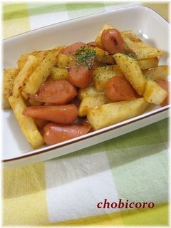 ウインナーと長いもの和風カレー炒め-レシピのメイン写真