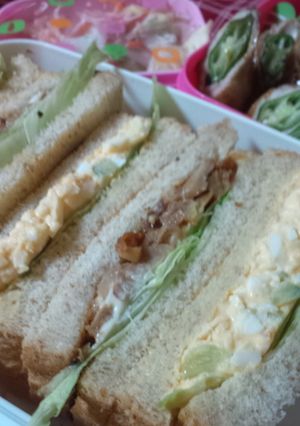 胚芽サンドイッチのお弁当-レシピのメイン写真