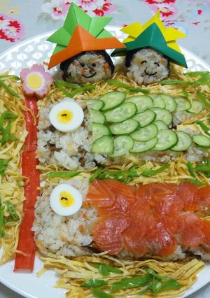こどもの日★ちらし寿司で鯉のぼりプレート-レシピのメイン写真