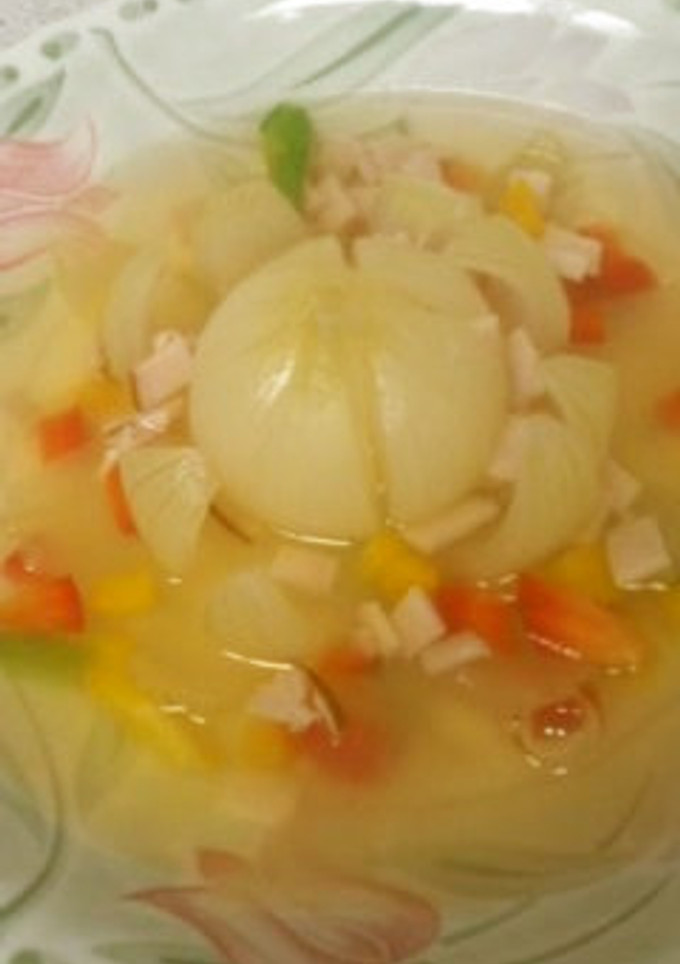 新玉ねぎで…母の日のお花のスープ-レシピのメイン写真
