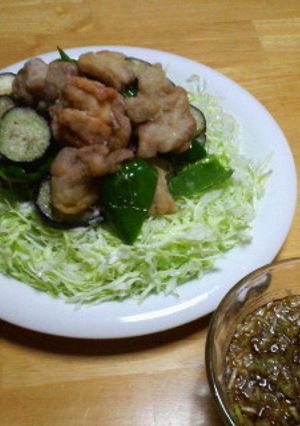 野菜たくさん！ネギソース鶏からあげ-レシピのメイン写真