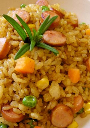 パパ作る☆夜食？カレーピラフ-レシピのメイン写真