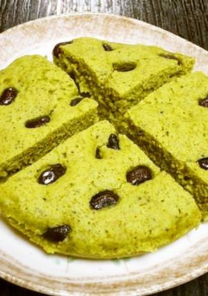 母の日に♡レンジで抹茶蒸しパン♪-レシピのメイン写真