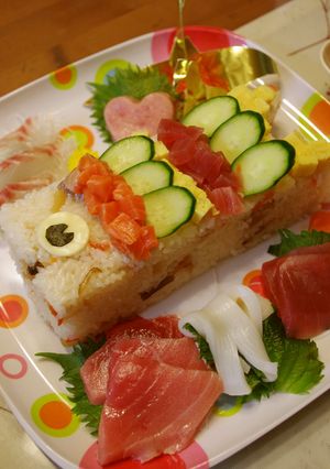 鯉のぼりの押し寿司☆2011年Ver.-レシピのメイン写真