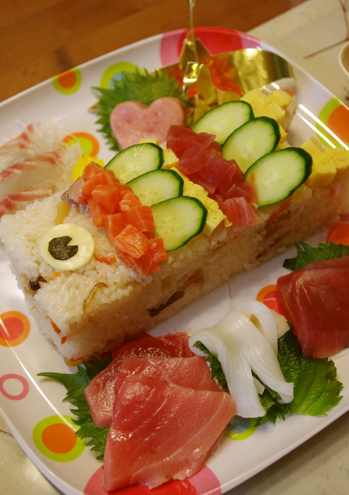 鯉のぼりの押し寿司☆2011年Ver.-レシピのメイン写真