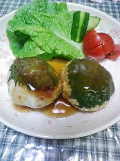 鶏挽肉と豆腐のハンバーグ♪-レシピのメイン写真