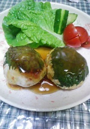 鶏挽肉と豆腐のハンバーグ♪-レシピのメイン写真