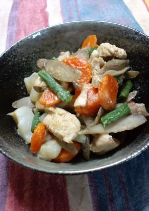 鶏ごぼうとこんにゃくの味噌煮✿-レシピのメイン写真