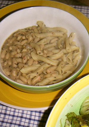 白豆のあつあつスープパスタ♪-レシピのメイン写真