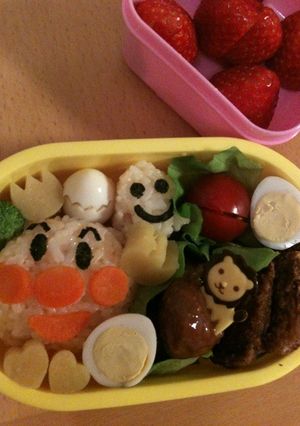 ｡♪☆彡簡単　キャラ弁　アンパンマン♪-レシピのメイン写真