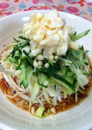 マヨたくあんのせ！サラダそうめん～-レシピのメイン写真