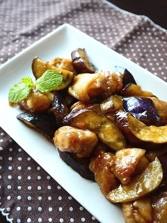 茄子と鶏肉の照り照り甘酢煮-レシピのメイン写真