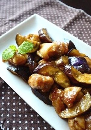 茄子と鶏肉の照り照り甘酢煮-レシピのメイン写真