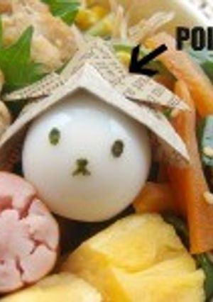 こどもの日に♪かぶとなうずらちゃん-レシピのメイン写真