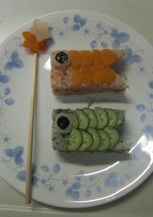 こどもの日に☆こいのぼりの押し寿司-レシピのメイン写真