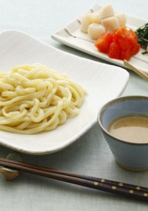 ニラとトマトのごまだれつけうどん-レシピのメイン写真