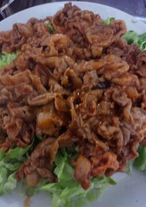 簡単☆豚肉のｹﾁｬｯﾌﾟｿｰｽ焼き！-レシピのメイン写真