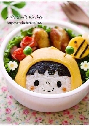 ミツバチ頭巾の女の子＊キャラ弁-レシピのメイン写真