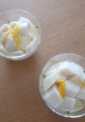 豆乳の杏仁豆腐～柚子シロップがけ～-レシピのメイン写真