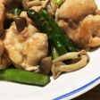 フライパン1つで!鶏肉とアスパラの塩炒め