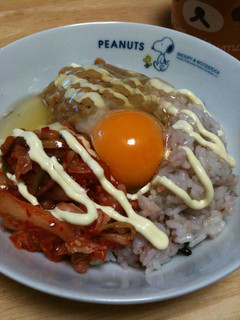 *TKG*納豆キムチマヨの卵かけご飯*-レシピのメイン写真