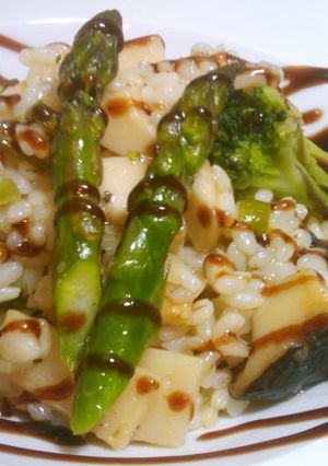 アスパラガスとたっぷり野菜のリゾット-レシピのメイン写真