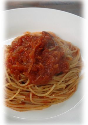 これも定番！トマトとベーコンのスパゲティ-レシピのメイン写真