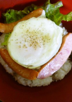 朝食どんぶり№1♪目玉焼き丼-レシピのメイン写真